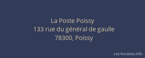 La Poste Poissy