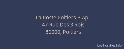 La Poste Poitiers B Ap