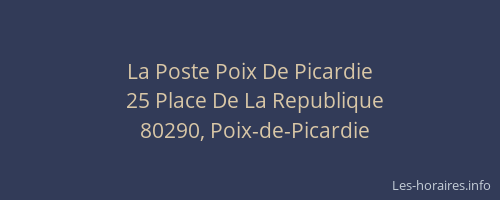 La Poste Poix De Picardie