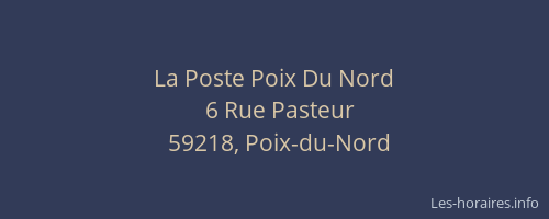 La Poste Poix Du Nord