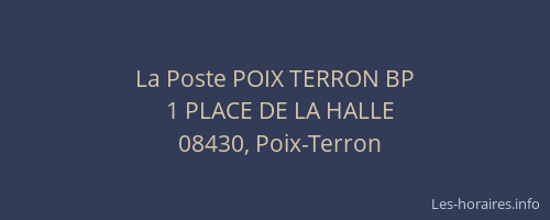 La Poste POIX TERRON BP
