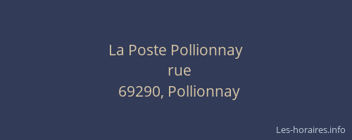 La Poste Pollionnay