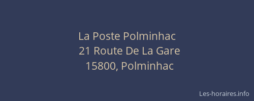 La Poste Polminhac