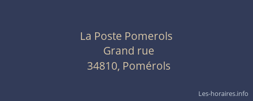 La Poste Pomerols