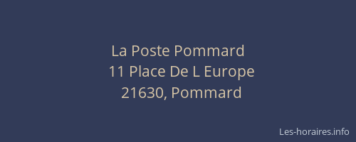La Poste Pommard