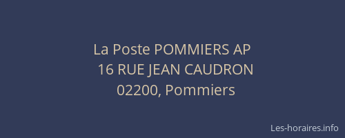 La Poste POMMIERS AP