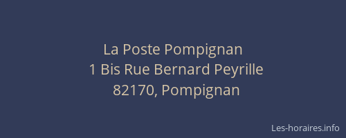 La Poste Pompignan