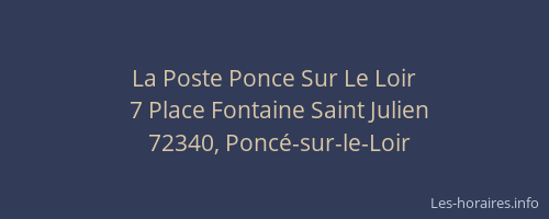 La Poste Ponce Sur Le Loir