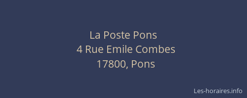 La Poste Pons