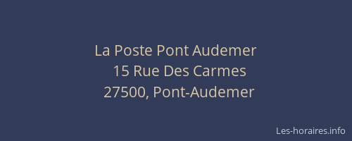 La Poste Pont Audemer