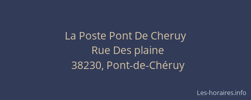 La Poste Pont De Cheruy