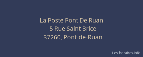 La Poste Pont De Ruan