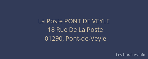 La Poste PONT DE VEYLE