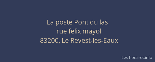 La poste Pont du las
