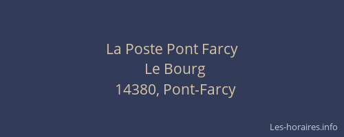 La Poste Pont Farcy