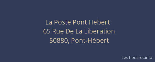 La Poste Pont Hebert