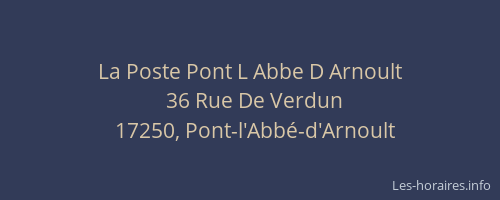 La Poste Pont L Abbe D Arnoult
