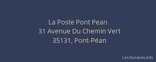 La Poste Pont Pean
