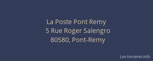 La Poste Pont Remy