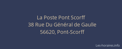 La Poste Pont Scorff