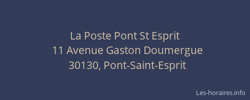 La Poste Pont St Esprit