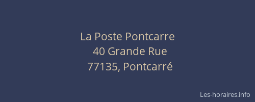 La Poste Pontcarre