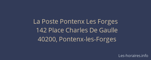 La Poste Pontenx Les Forges