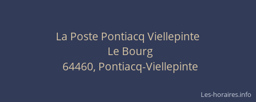 La Poste Pontiacq Viellepinte