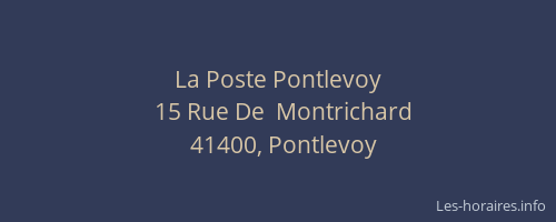 La Poste Pontlevoy