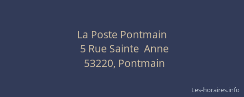 La Poste Pontmain