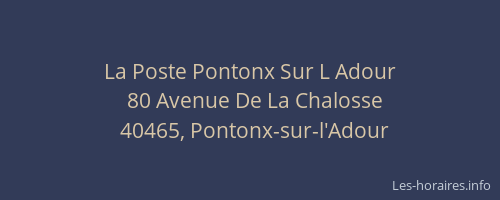 La Poste Pontonx Sur L Adour