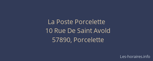 La Poste Porcelette