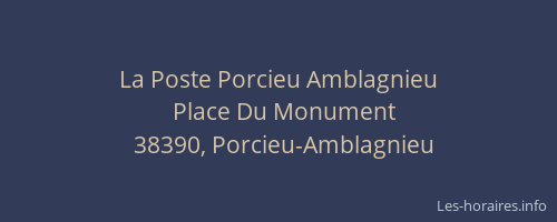 La Poste Porcieu Amblagnieu