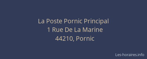 La Poste Pornic Principal