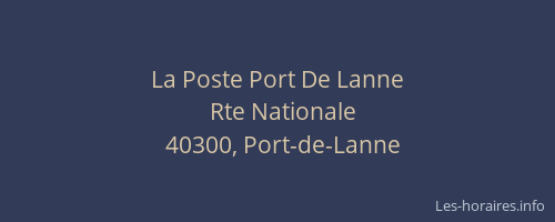 La Poste Port De Lanne