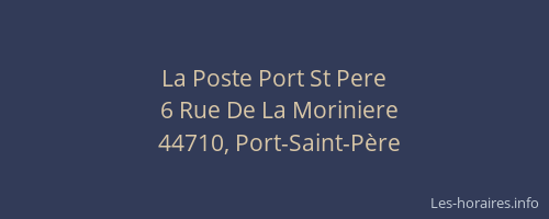 La Poste Port St Pere