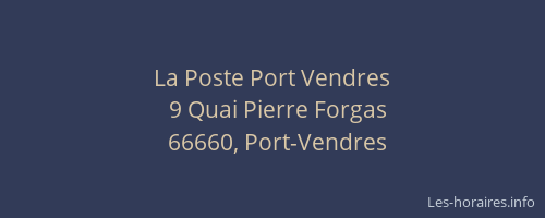 La Poste Port Vendres