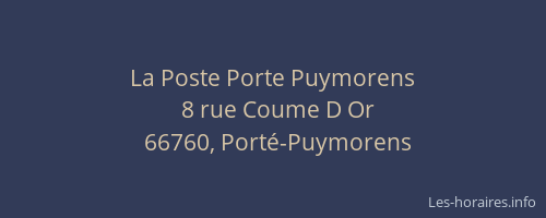 La Poste Porte Puymorens