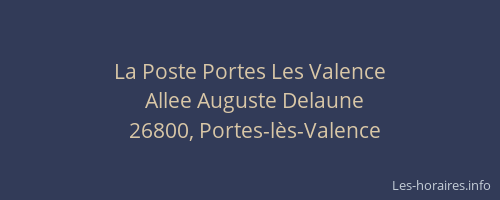 La Poste Portes Les Valence
