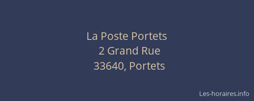 La Poste Portets