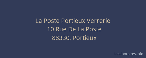 La Poste Portieux Verrerie