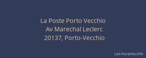 La Poste Porto Vecchio