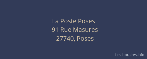 La Poste Poses