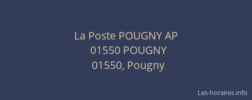 La Poste POUGNY AP