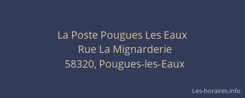 La Poste Pougues Les Eaux