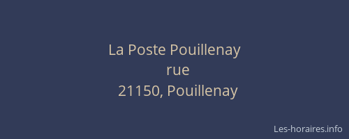 La Poste Pouillenay