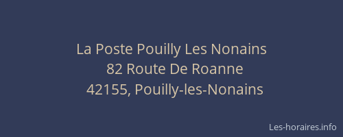 La Poste Pouilly Les Nonains