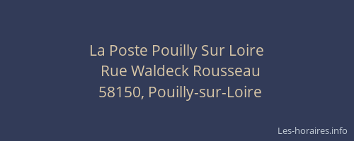 La Poste Pouilly Sur Loire