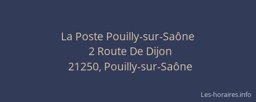 La Poste Pouilly-sur-Saône