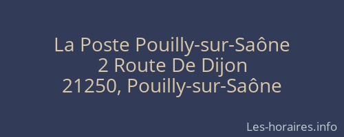 La Poste Pouilly-sur-Saône